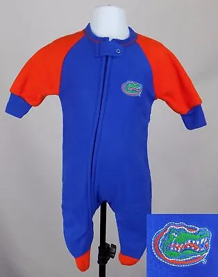 Florida Gators One Piece 3 - 6 Months Sleeper Infant Blue Stitched New ST100 • $16.99