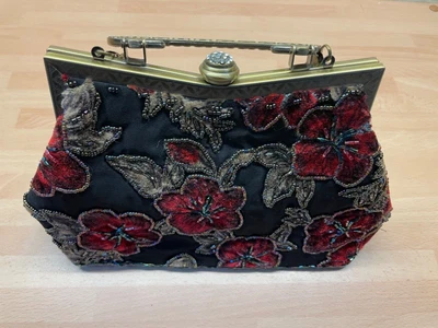 £15.99 • Buy Beautiful Leko London Evening Bag With Chain - Beaded/diamanté - Ideal For Party
