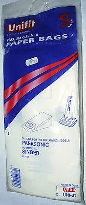 Paper Bags For Pansonic Mce655mc661 Singer 655661 Etc • £1.70