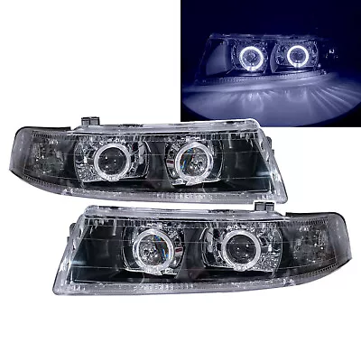 LANCER EVO 6 98-01 Guide LED Halo Projector Headlight BK V2 For Mitsubishi RHD • $651.38