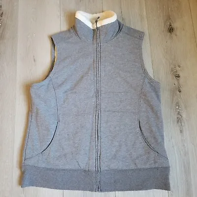 $19.99 • Buy LL Bean Full Zip Vest Light Gray Sherpa Lined Womens Size Medium