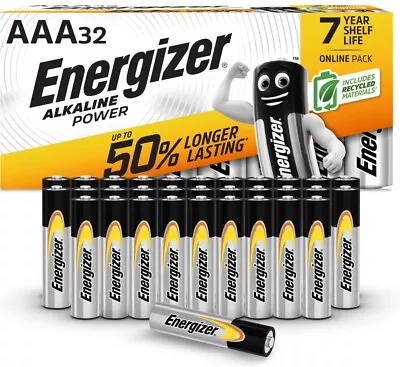 Energizer AAA Batteries Alkaline Power X 32 Expiry 2030 • £11