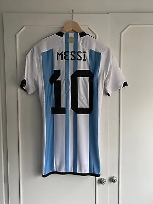 £1000 • Buy Messi Argentina 2022 Player Issue Match Shirt HB9218 Camiseta Maillot Jersey 