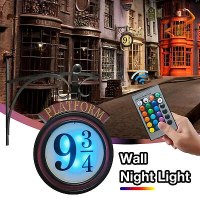 Harry Potter Hanging Night Light 9 3/4 Wall Light Decoration Lamp Gift For Kids • £23.79