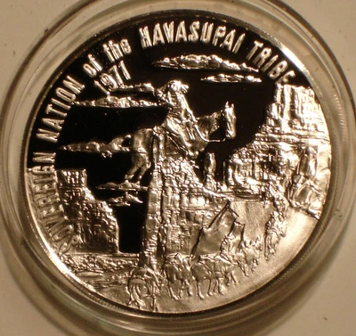 $0.99 • Buy Sovereign Nation Of The HAVASUPAI Indian Tribe .999 SILVER Medal Superb Gem