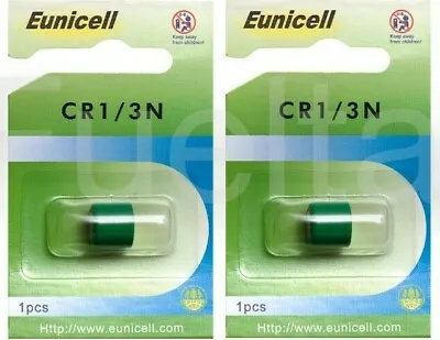 2 X CR1-3N Battery 1/3N 1.2V Lithium DL1/3 N CR13N 2L76 Eunicell High Quality • £4.90