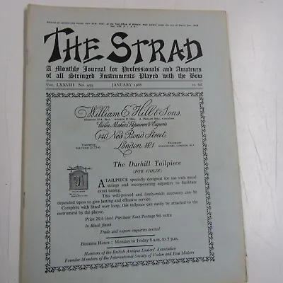 The Strad Magazine Jan 1968   Domenico Montagnana Violin / W.E. Hill & Sons • $8.84