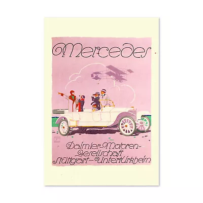 Mercedes 1914 Vintage Style Classic Auto Advertising Poster - Classic Print • $14.44