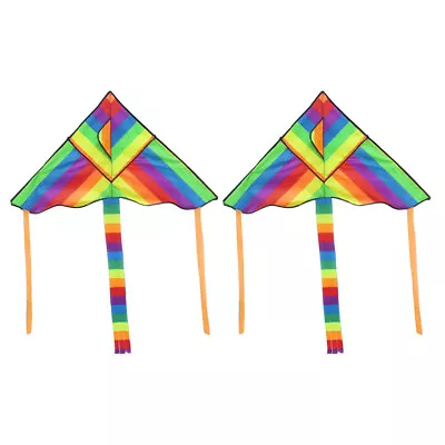 $10.18 • Buy 2X Kite Colorful Flying Kite Line Outdoor Toy For Children Fun Sports Kids Gift