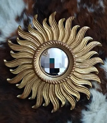 Vintage French Sunburst Starburst Gilt Mirror 1960 Mid Century Modern • $450