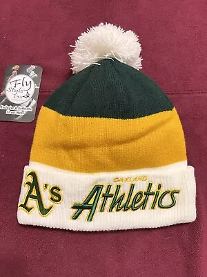 Oakland Athletics A’s MLB New Era Beanie Cuffed Knit Pom Cap Beautiful NWT • $49.99