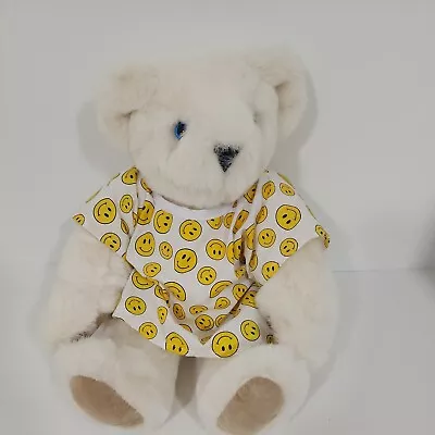 Vermont Teddy Bear 15” Jointed Smiley Face Hospital Gown Get Well Plush USA  • $19.99
