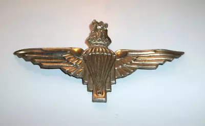 Vintage U.K Military Hat Pin Parachute Badge Paratrooper Jump Wings Silver Metal • $9.50