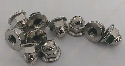 Volvo License Plate Mounting Nut Chrome Acorn Metric 6MM 10 Pack  #968458 • $14.89