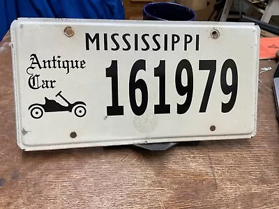 License Plate Tag Vintage Mississippi 161979 Antique Car Flat Plate • $9.25