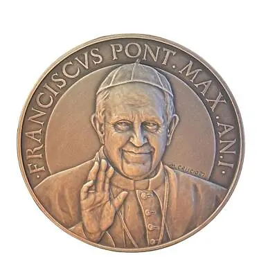 Annual Papal Medal 2013 - Silver Mint - Year 1 - Pope Francis Pontificate • $1035.99