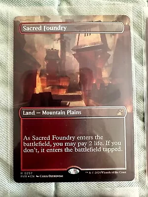 Sacred Foundry - Borderless - Ravnica Remastered - MTG Magic - NM • $16