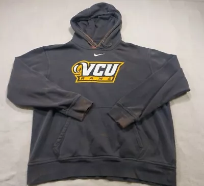 VCU Rams Hoodie Nike Gray Medium Center Neck Swoosh NCAA Sweater College Mens • $20.95