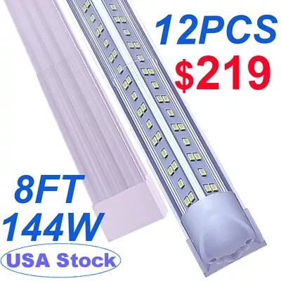 8FT LED Shop Light Fixture Integrated Tube Light T8 96'' Garage Lights 12 Pack • $219.99