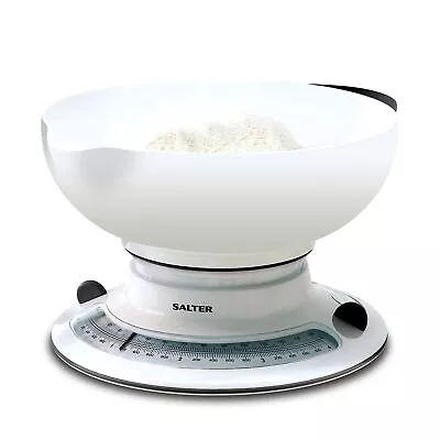 Salter Mechanical Kitchen Scale With Weighing Bowl Compact Storage Aquaweigh • £19.99