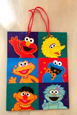 Sesame Street Handled Paper Gift Bag 2006 -Elmo Big Bird Zoe Cookie Ernie Rosita • $9.99