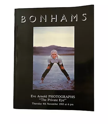 MARILYN MONROE 1993 BONHAMS AUCTION CATALOGUE Sale - The Private Eye Eve Arnold • $75