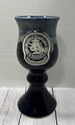 Maryland Renaissance Festival Mug Wine Goblet Hand Crafted Blue 2005 • $20.99