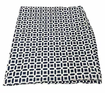 Porterybarn Teen Navy Blue & White Geometric Trellis Full/Queen Duvet • $17