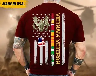 6 Color Vietnam Veteran Shirt US Military Shirt Patriotic Fathers Day Gift • $22.99