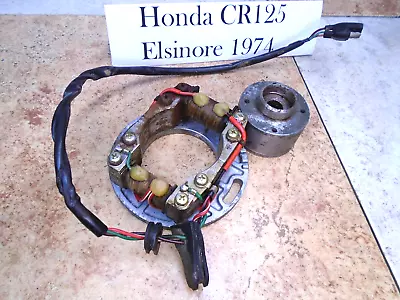 Honda ELSINORE 1974 1975 CR125M CR125 OEM Ignition Stator & Fly Wheel / Magneto • $125