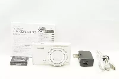  MINT  CASIO EXILIM EX-ZR4100 12.1MP Compact Digital Camera White #240215q • $298