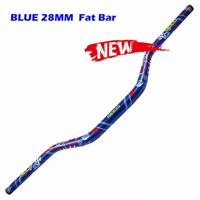 Blue Fatter Fat HandleBar 28mm Yamaha YZ85 YZ125 250 YZ250F YZ450F WR250F WR450F • $35.95