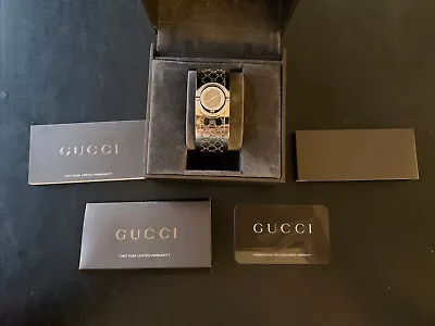 GUCCI WATCH  2 ROW DIAMOND BEZEL BANGLE BAND YA112504. 6” Inch Band • $1122