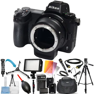 Nikon Z 7 Mirrorless Digital Camera With FTZ Mount Adapter - 12PC Accessory Kit • $2279.95
