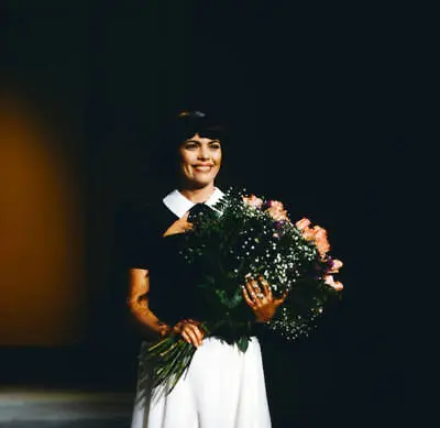 Mireille Mathieu French Singer With A Bouquet Of Flowers 1981 OLD PHOTO • $5.78