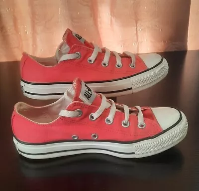 Pink Converse All Star Low Top Trainers - Uk Size 4 - Excellent Condition • £20