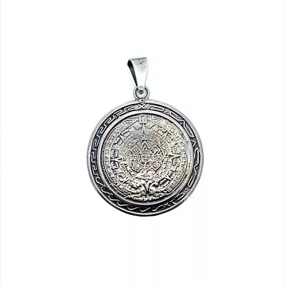 VTG Estate Mexico Sterling Silver Mayan Round Large Pendant! 144  • $44.99