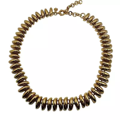 J Crew Gold Chain Linked Chunky Necklace Vintage Style Statement  • $35