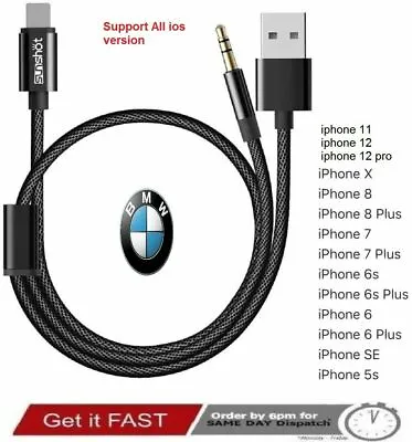 £12.99 • Buy Bmw & Mini IPod IPhone 6 7 8 X XS XR Interface Audio USB Cable Lead AUX Adapter