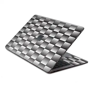 Skin Decal Wrap For MacBook Pro 13  Retina Touch  White Grey Carbon Fiber Look • $15.98