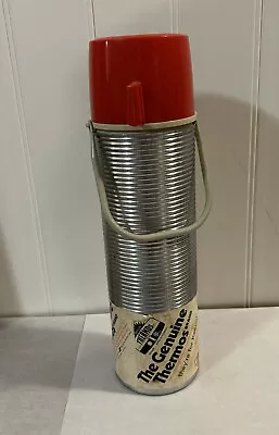 King Seeley Thermos 2484 Vacuum Bottle Quart Size Ribbed Aluminum 13.5 FAST SHIP • $19.99