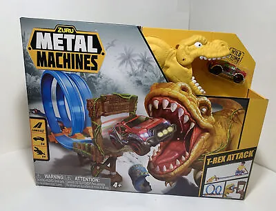 Zuru Metal Machines T-Rex Attack Take On The Double Loop Toy Car Track Dinosaur • $10.95