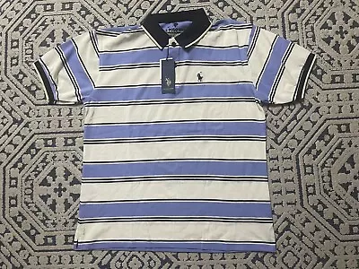 Mens Us Polo Assn Blue White Black Short Sleeve Polo Shirt. Size X-large • $51.39
