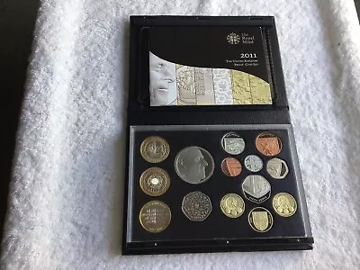 2011 Deluxe Proof Coin Set 14 Coins Cities £1 WWF 50p Case/Coa • £150