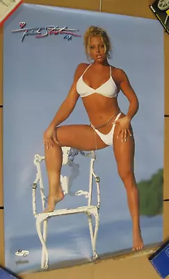 Vintage 2001 Trish Stratus Poster WWF Diva WWE 24  X 36  Sexy Bikini Wrestling • $810