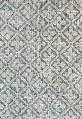 Quadrille Puccini Windsor Blue On Tint 100% Linen New Remnant • $20