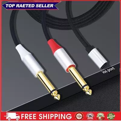 Male To Dual 6.35mm Audio Cable 1/4in Adapter Cable Y Splitter(For Lightning 2M) • $17.16