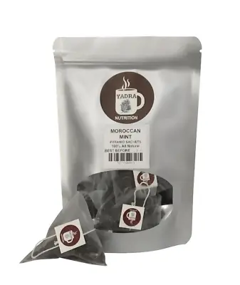 Moroccan Mint Herb 18 Pyramid Sachets Herbal Tea ICED Or HOT • $14.99