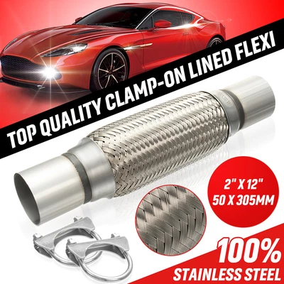 £15.75 • Buy Exhaust Clamp-on Flexi Tube Joint Flexible Pipe Repair 50 X 300mm 2  X 12  Flex