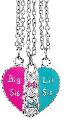 Mother's Day-Mother Daughter Necklace Gift Set - 3PCS Mom Big Sis Lil Sis.  • $12